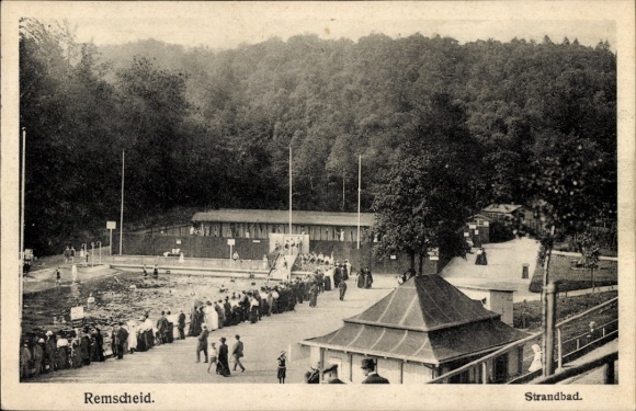 Postcard Remscheid in Bergisches Land, Municipal Beach