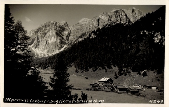 Photo Postcard Fulpmes in Tyrol, Alpengasthof Schlickeralm, Alpine Inn