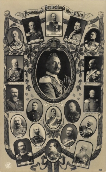 Ak Kaiser Wilhelm II., Günther von Schwarzburg Rudolstadt, König von Württemberg