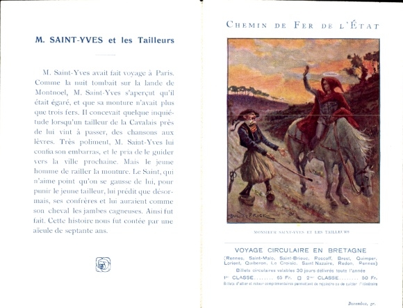 Klapp Ak Chemins de Fer de l'Etat, Les Grandes Legendes de Bretagne, Saint Yves en lesailleurs