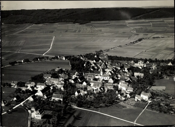 Postcard Daugendorf Riedlingen on the Swabian Alb, aerial photograph