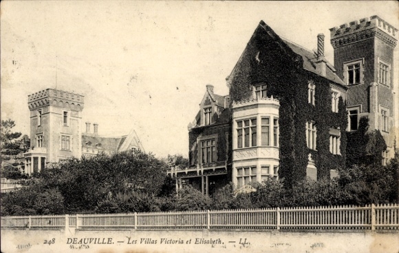 Ak Deauville Calvados, Les Villas Victoria et Elisabeth