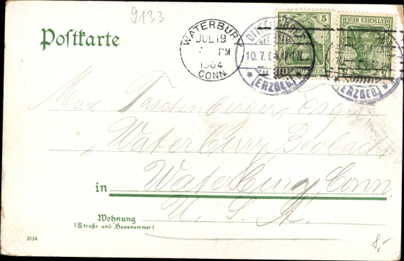 Postcard Dittersdorf in the Ore Mountains, Dittersdorfer height