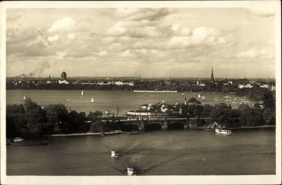 10 Ak, Hamburg, various views of the Alsterlust