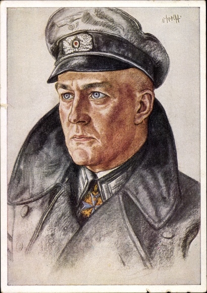 Kunstenaarskaart Willrich, Wolfgang, Horst von Wolff, regimentscommandant, Wehrmacht, VDA P 1 R 5 nr. 2