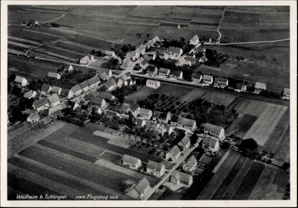 Postcard Weilheim in Baden, aerial photograph