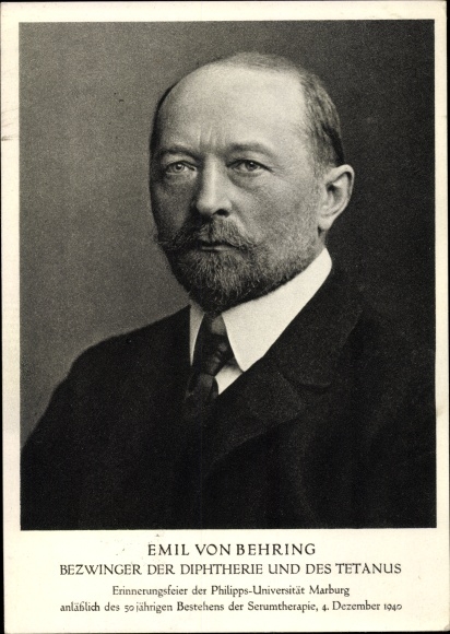 Ak Emil von Behring, Bezwinger der Diphterie und des Tetanus, Portrait