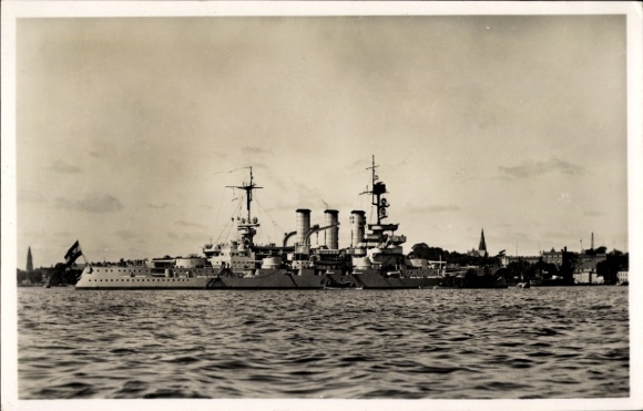 Picture German warship, battleship Hessen, photographer Hans Hartz