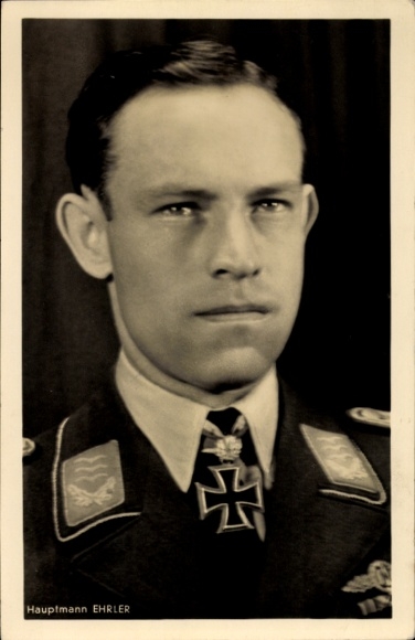Major Heinrich Ehrler, kawaler Krzyża Rycerskiego, Liście Dębu, Luftwaffe, Eskadra Arktyczna, JG 7