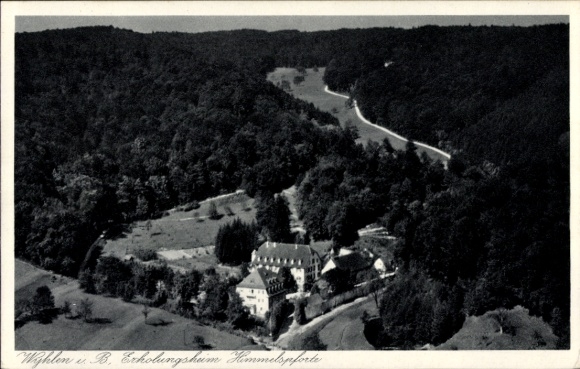 Ak Wyhlen am Rhein Baden, Fliegeraufnahme, Himmelspforte
