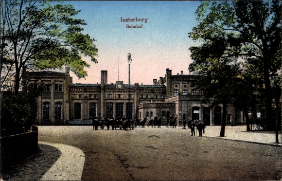 Ak Tschernjachowsk Insterburg Ostpreußen, Bahnhof