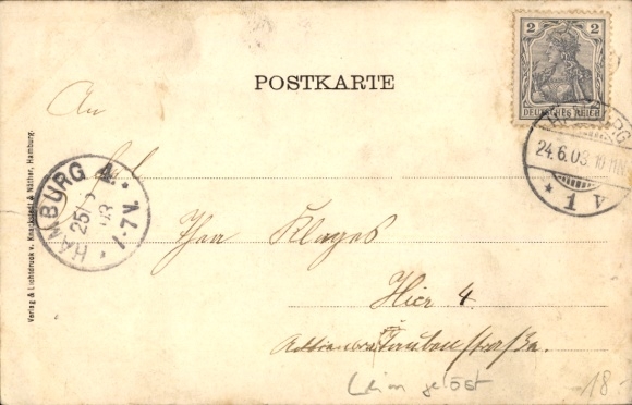 Postcard Hamburg Nord Ohlsdorf, Fuhlsbüttel, partial views, street section
