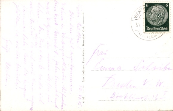 Postcard Werminghoff Knappenrode Hoyerswerda in Upper Lusatia, Dr. Gebhardtstraße, department store, school