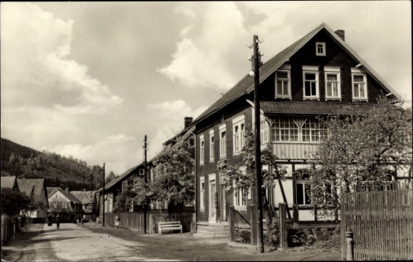 Postcard Schönbrunn Schleusegrund in the Thuringian Forest, Eisfelder Straße