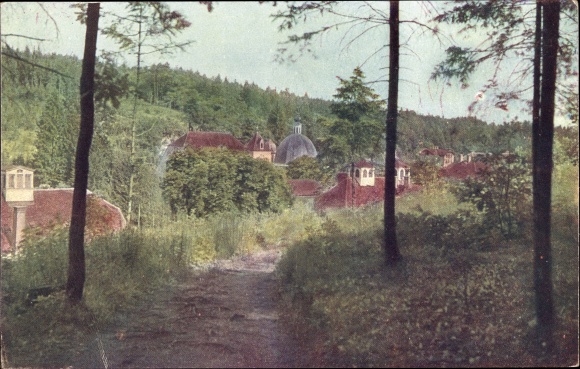 Postcard Tobelbad Steiermark, partial view with parish church