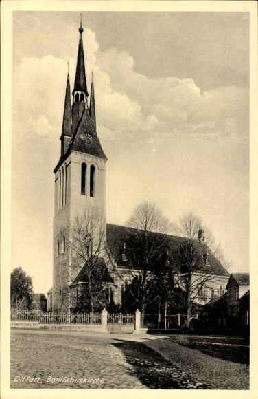 Ak Ditfurt am Harz, Bonifatiuskirche