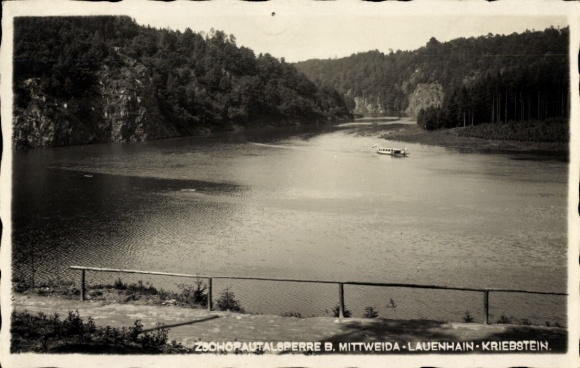 Ak Kriebstein Saksen, Zschopau-dam