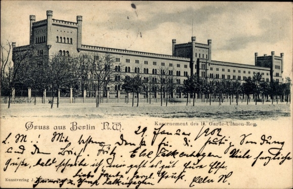 Ak Berlin, Kaserne des II. Garde-Ulanen-Regiments