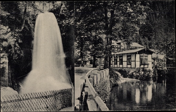 Ak Lichtenhain Sebnitz in Sachsen, Lichtenhainer Wasserfall, Gasthaus