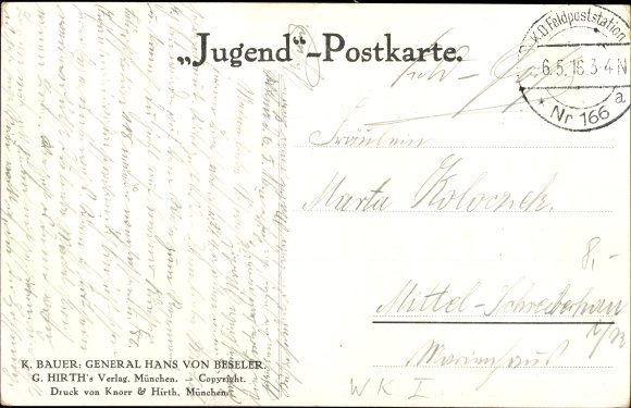 Artist PC farmers K., General Hans von Beseler