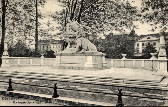 Ak Düsseldorf am Rhein, Kriegerdenkmal
