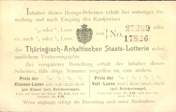 Postcard Dornburg an der Saale Thuringia, Panorama, Lottery voucher of the State Lottery