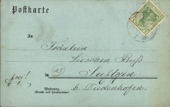Moonlight Chromo-Litho Schweppenhausen in the Palatinate, general view, guesthouse