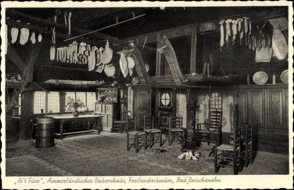 Postcard Bad Zwischenahn in Lower Saxony, Bi&#39;t Füer, Ammerland farmhouse, open-air museum