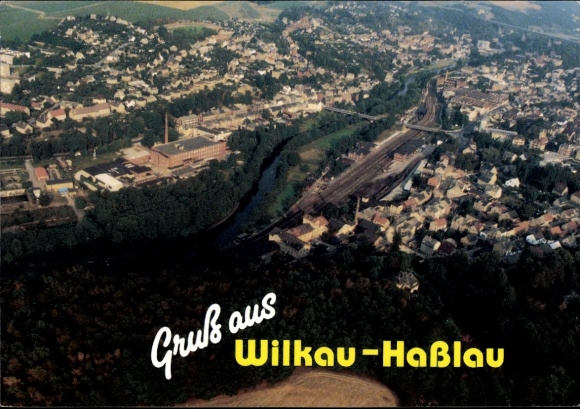 Postcard Wilkau Haßlau in Sachsen, Panorama