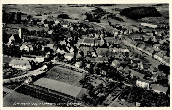 Ak Erbendorf in der Oberpfalz, Luftaufnahme