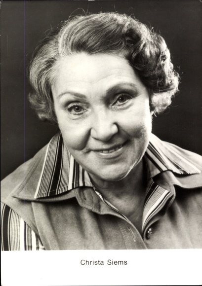 Ak Schauspielerin Christa Siems, Portrait