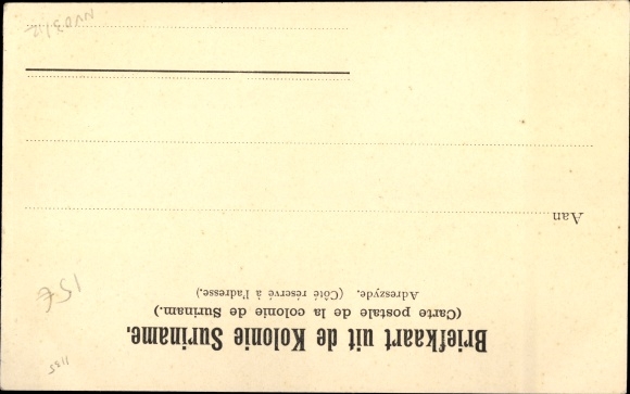 Postcard Paramaibo Suriname, Een negro jongen, man with a pipe