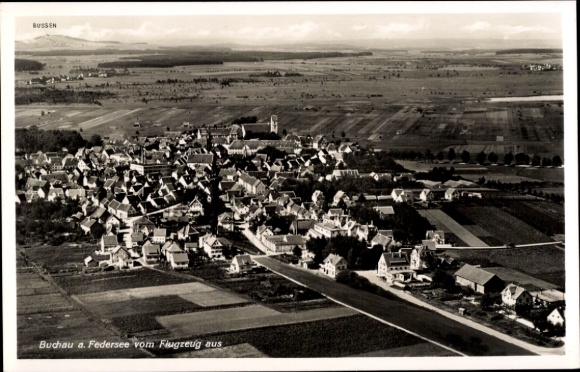 Postcard Bad Buchau am Federsee Oberschwaben, aerial photograph