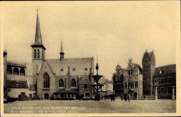 KP Bruxelles Bruksela, stara Bruksela, De Schoutenplaats, wystawa 1935