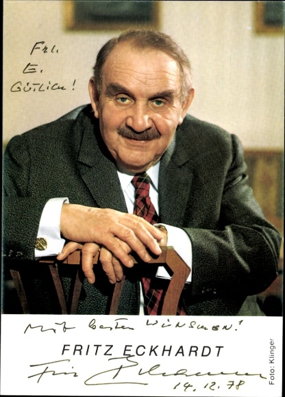 Ak Schauspieler Fritz Eckhardt, Portrait, Autogramm