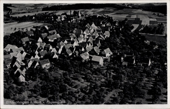 Postcard Bildechingen Horb am Neckar, aerial photograph