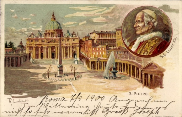 Artist Chromo-Litho Vatican, Pope Leo XIII