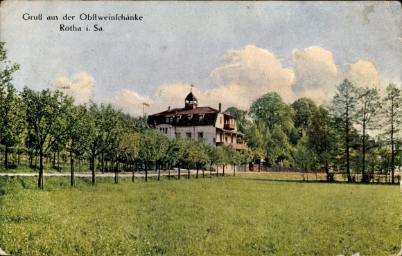 Ak Rötha in Sachsen, Obstweinschänke