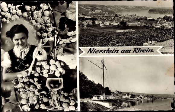 KP Nierstein am Rhein, widok ogólny, winiarz, wino, kostiumy