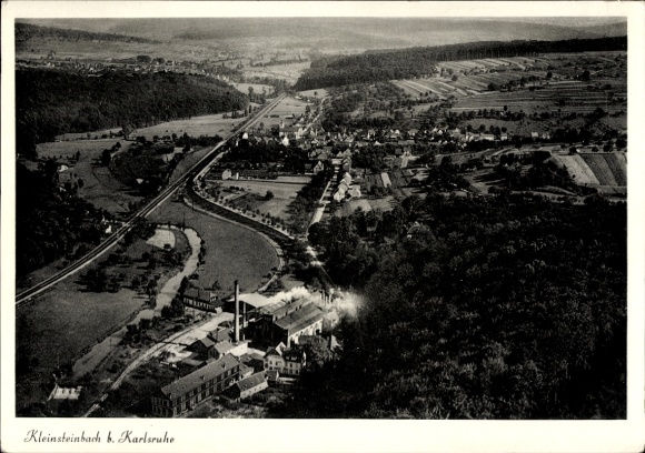 Postcard Kleinsteinbach Pfinztal am Kraichgau, aerial photograph