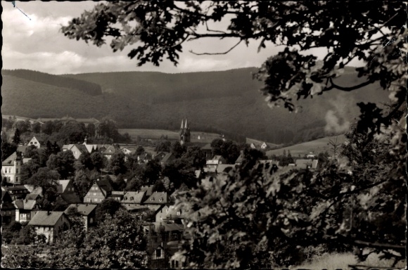 Postcard Hilchenbach in Westphalia, general view