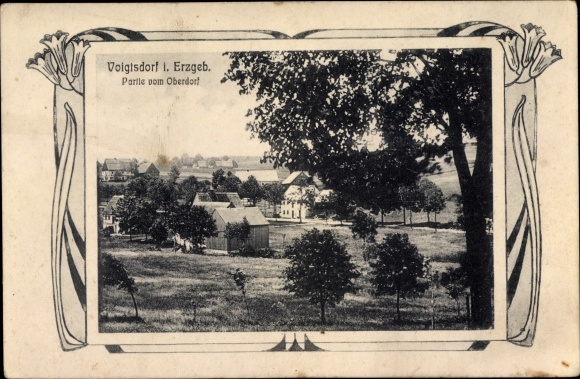 Passepartout PC Voigtsdorf Dorfchemnitz in central Saxony, lot from Oberdorf