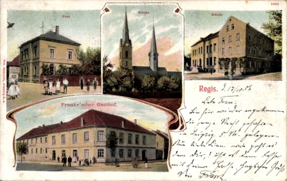 PC Regis in Saxony, post office, church, Frankescher Inn