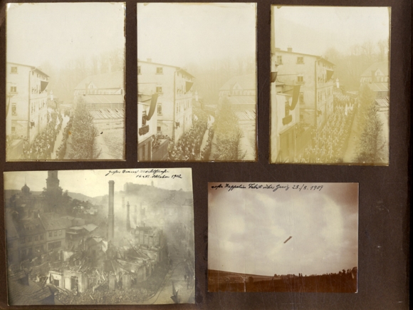 Photo album Greiz 85 original photos 1900-1922 Zeppelin flooding funeral Prince Heinrich XXII. re