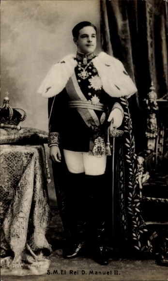 Postcard King Manuel II of Portugal, portrait