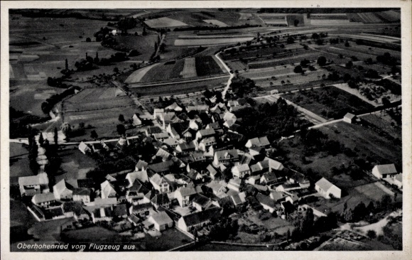 Postcard Oberhohenried Haßfurt Lower Franconia, aerial photograph