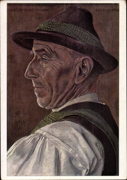 Artist PC Willrich, W., Tyrolean old farmer, Alois Innerhofer, German blood nobility, VDA