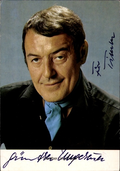KP aktor Günther Ungeheuer, portret, autograf
