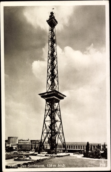 PC Berlin Charlottenburg Westend, radio tower with the exhibition halls, handle B 356
