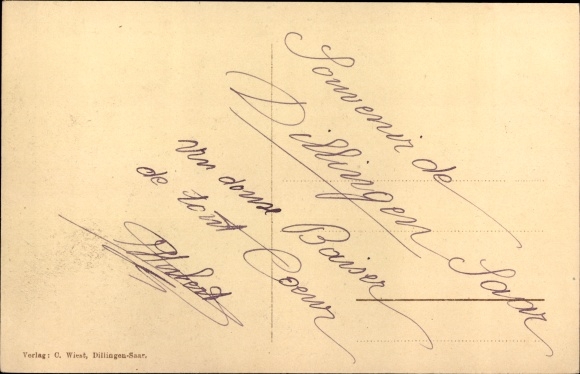 Postcard Dillingen in Saarland, Gathmannstrasse